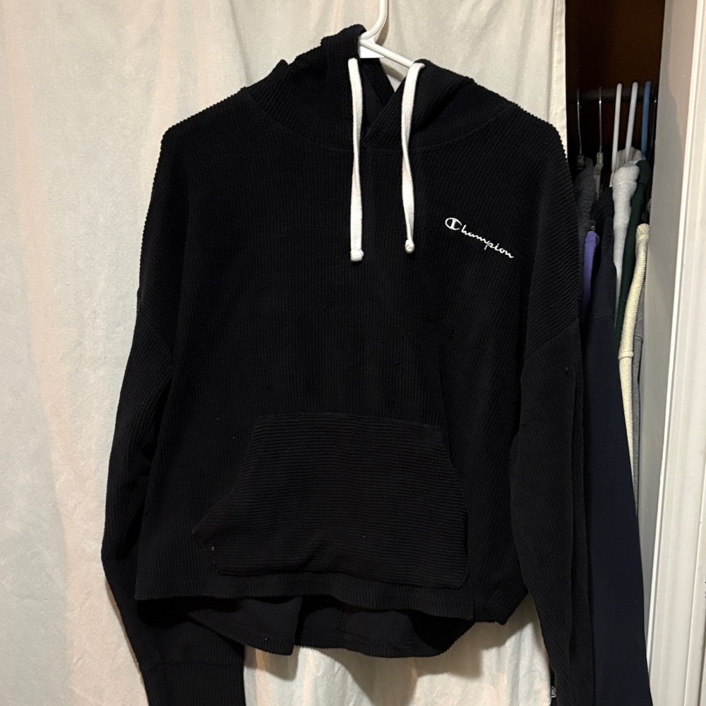Champion Men's Black Hoodie Sweater
